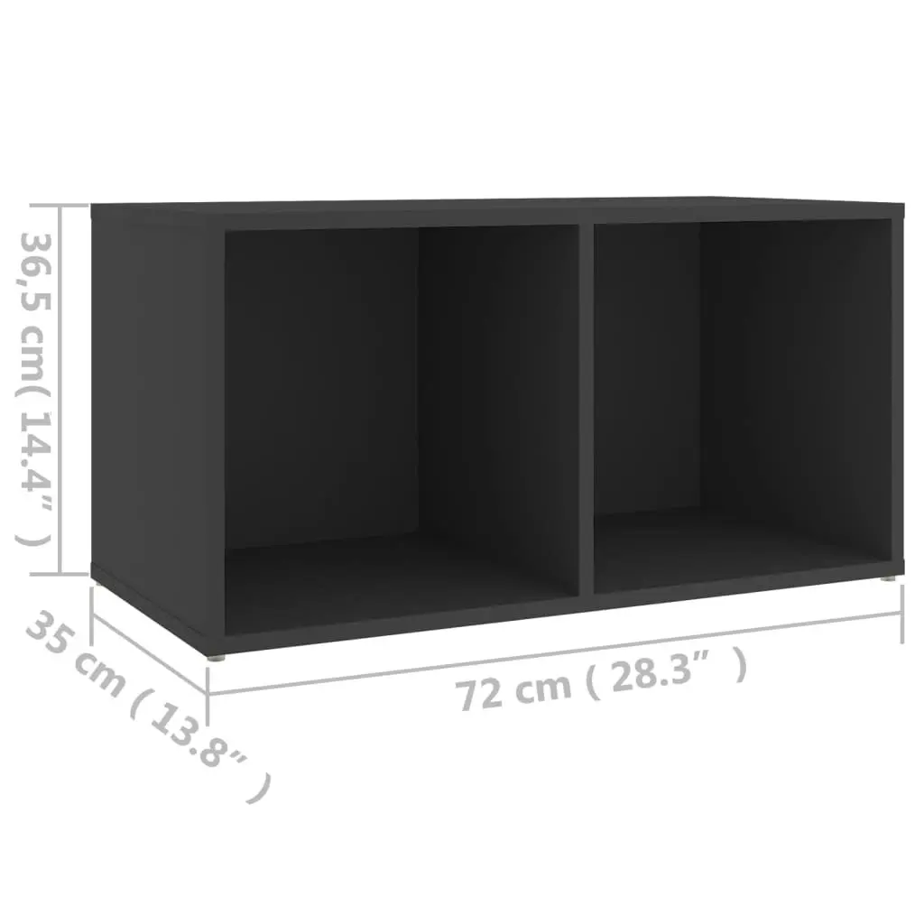 TV Cabinet Grey 72x35x36.5 cm Engineered Wood 805527