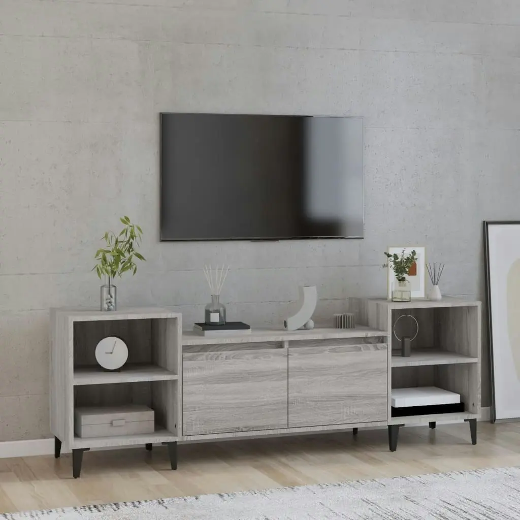 TV Cabinet Grey Sonoma 160x35x55 cm Engineered Wood 821202