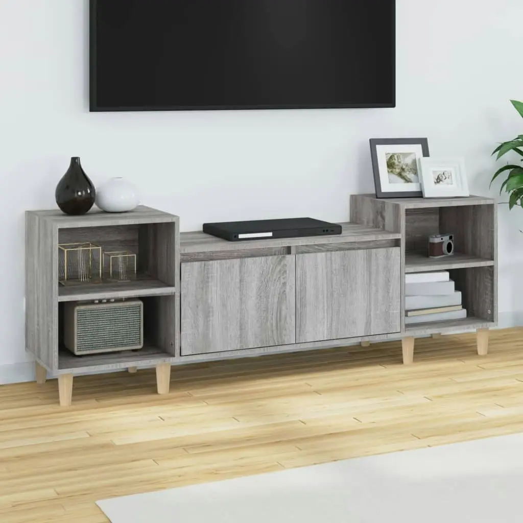 TV Cabinet Grey Sonoma 160x35x55 cm Engineered Wood 821194