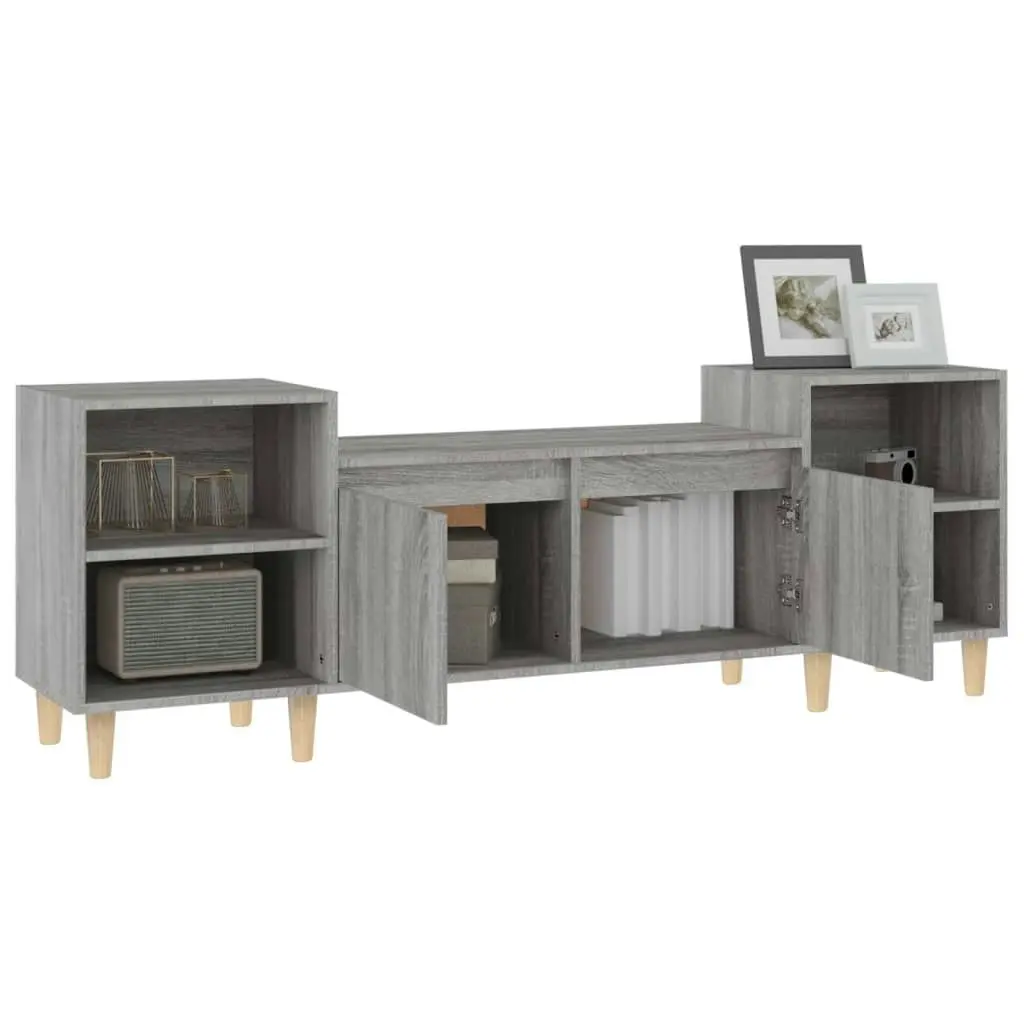 TV Cabinet Grey Sonoma 160x35x55 cm Engineered Wood 821194