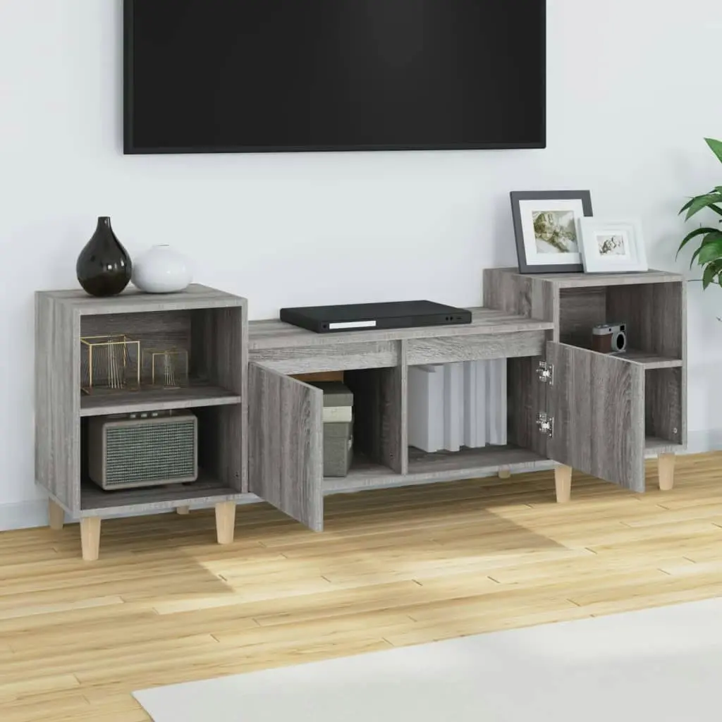 TV Cabinet Grey Sonoma 160x35x55 cm Engineered Wood 821194