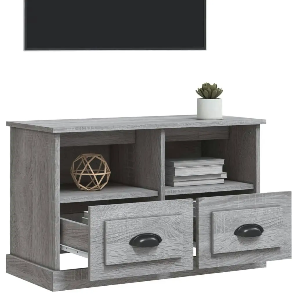 TV Cabinet Grey Sonoma 80x35x50 cm Engineered Wood 816286