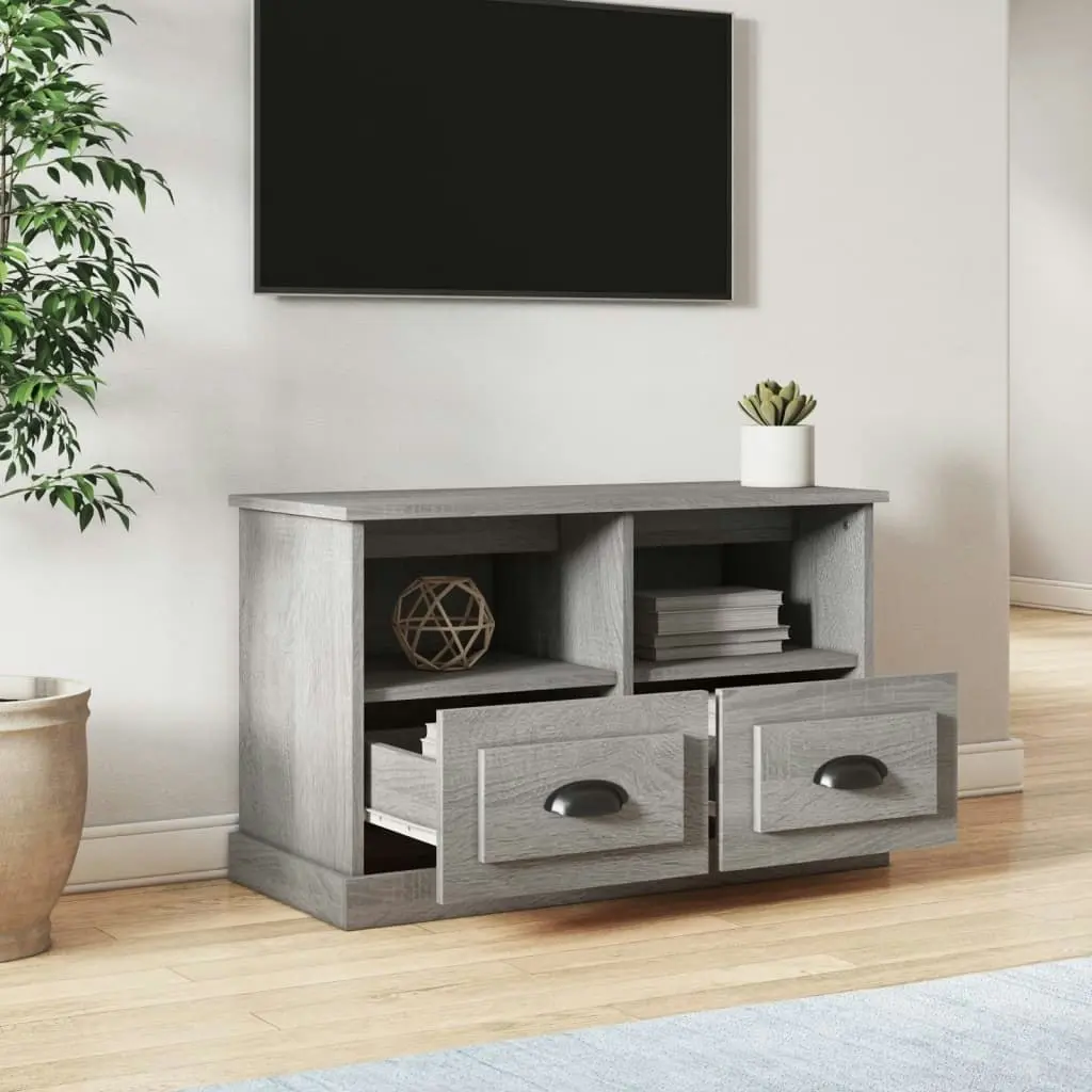 TV Cabinet Grey Sonoma 80x35x50 cm Engineered Wood 816286