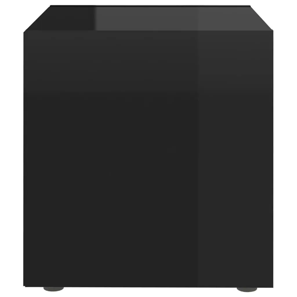 TV Cabinet High Gloss Black 37x35x37 cm Engineered Wood 805519