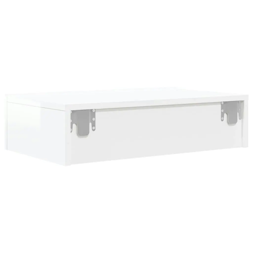 TV Cabinet with LED Lights High Gloss White 60x35x15.5 cm 842894