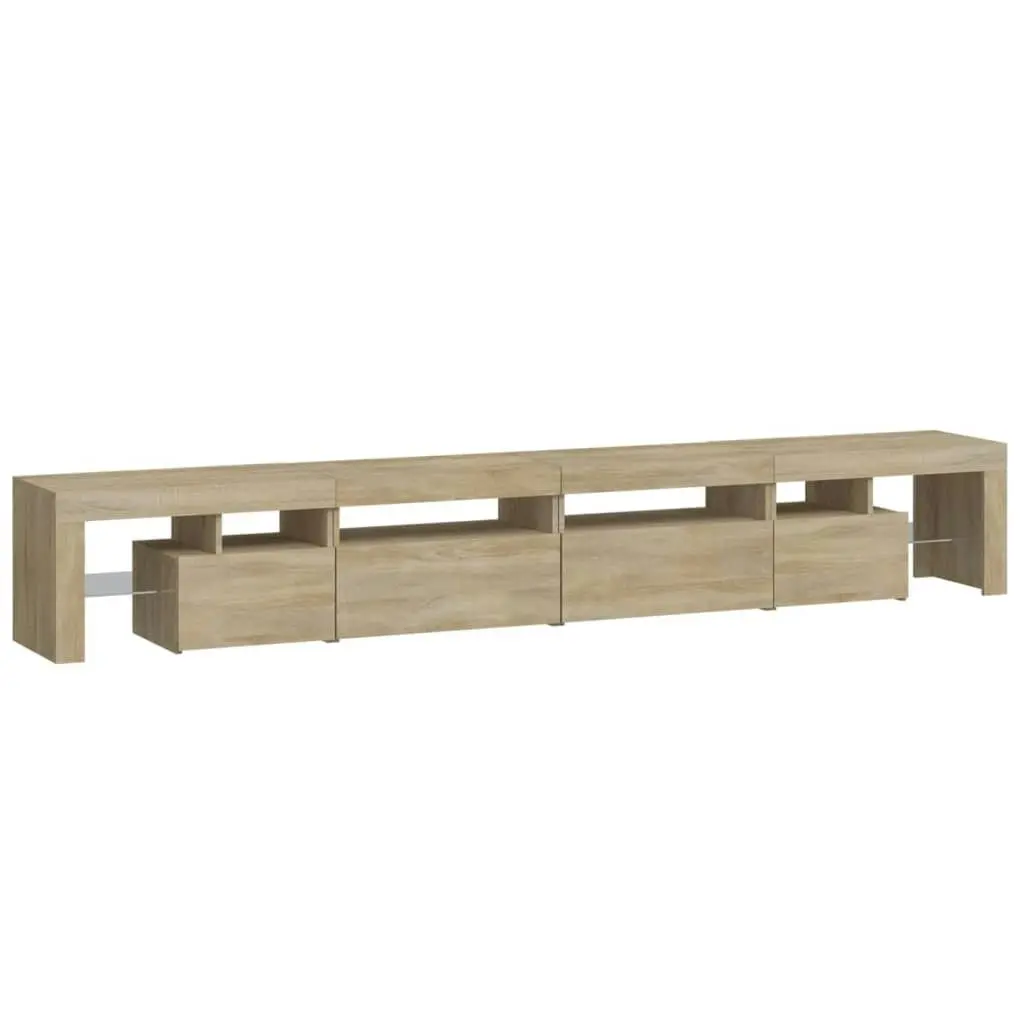 TV Cabinet with LED Lights Sonoma Oak 260x36.5x40 cm 3152820