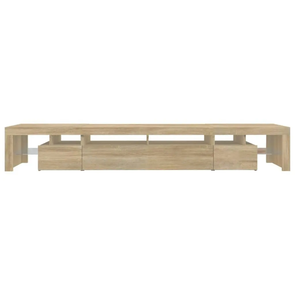 TV Cabinet with LED Lights Sonoma Oak 260x36.5x40 cm 3152780