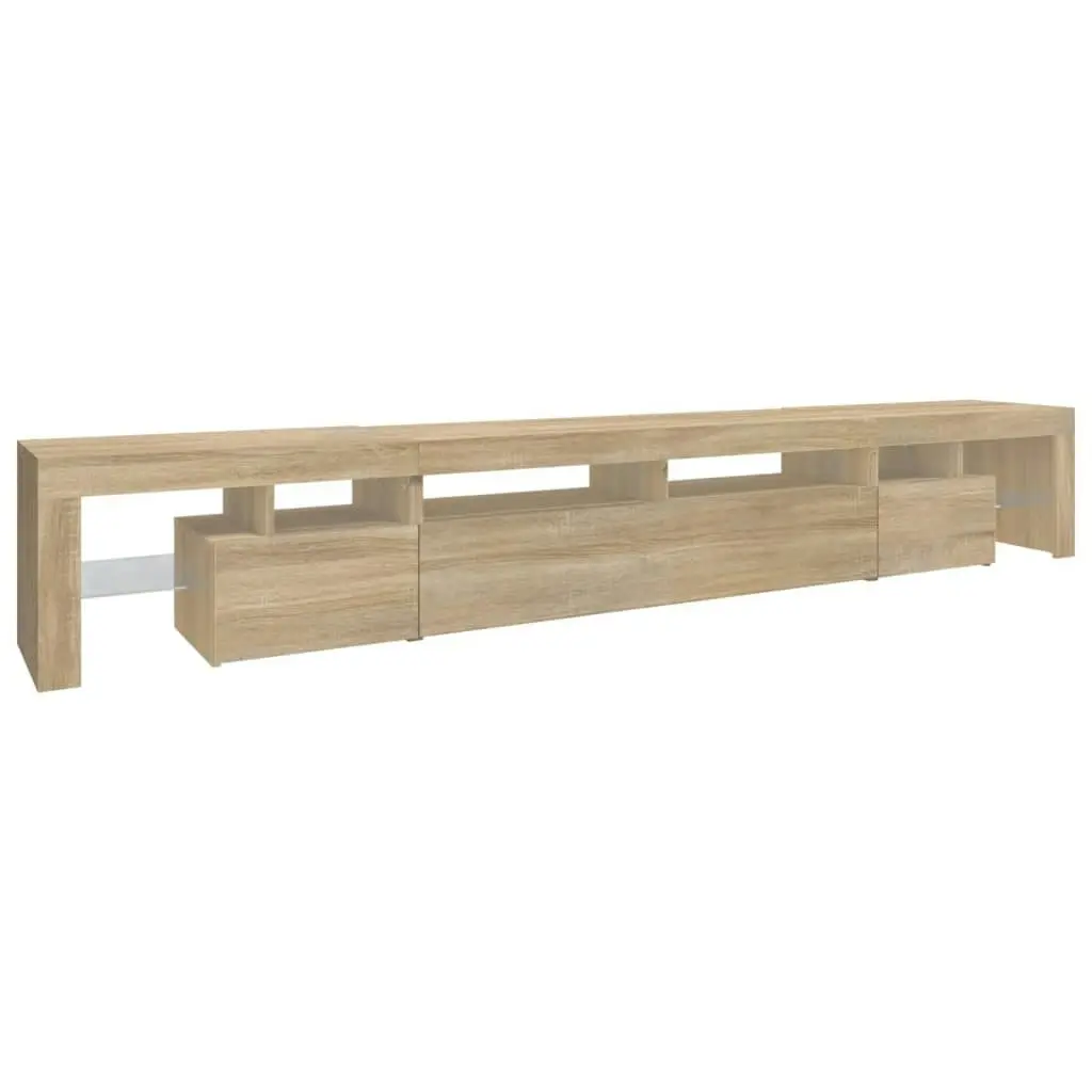 TV Cabinet with LED Lights Sonoma Oak 260x36.5x40 cm 3152780