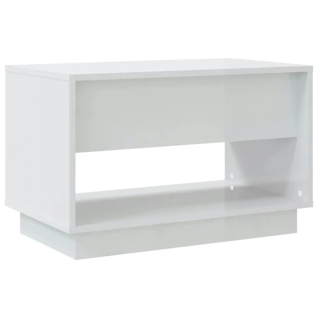 TV Cabinet High Gloss White 70x41x44 cm Engineered Wood 809500