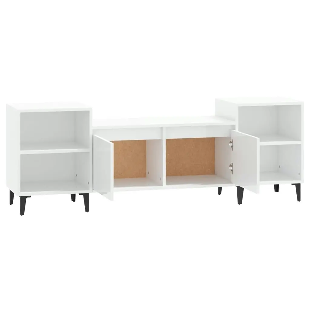 TV Cabinet High Gloss White 160x35x55 cm Engineered Wood 821198