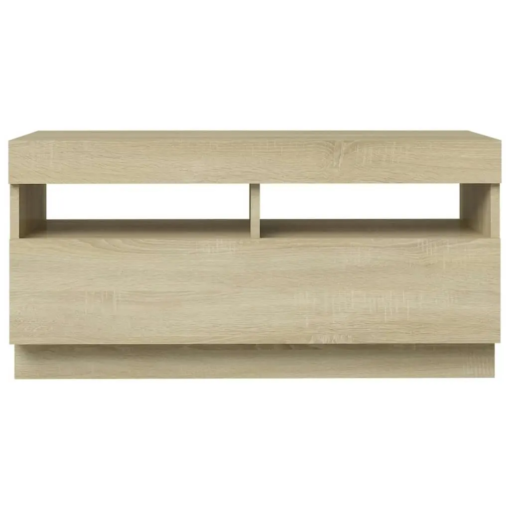 TV Cabinet with LED Lights Sonoma Oak 80x35x40 cm 804448