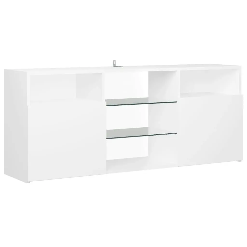 TV Cabinet with LED Lights White 120x30x50 cm 804301