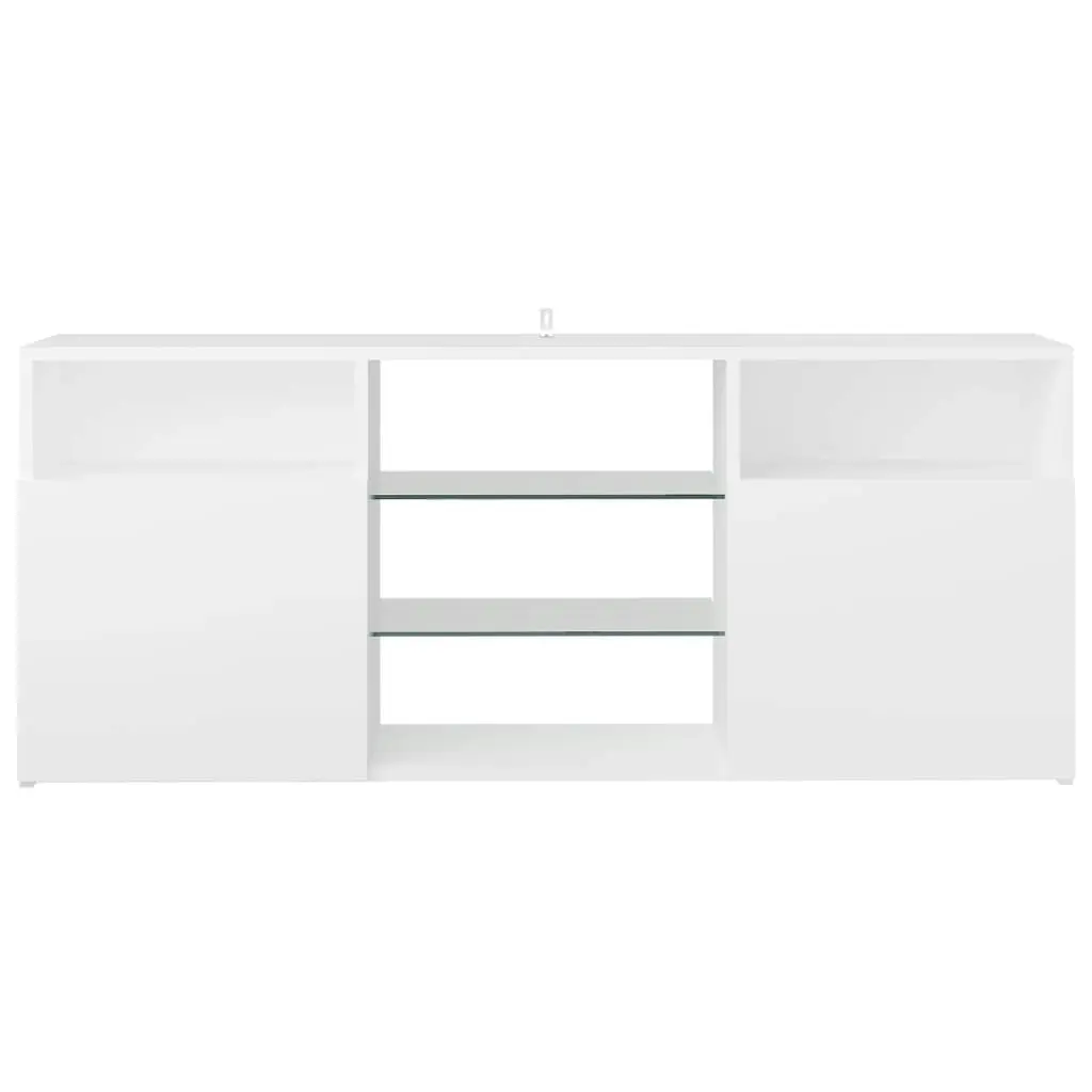 TV Cabinet with LED Lights White 120x30x50 cm 804301