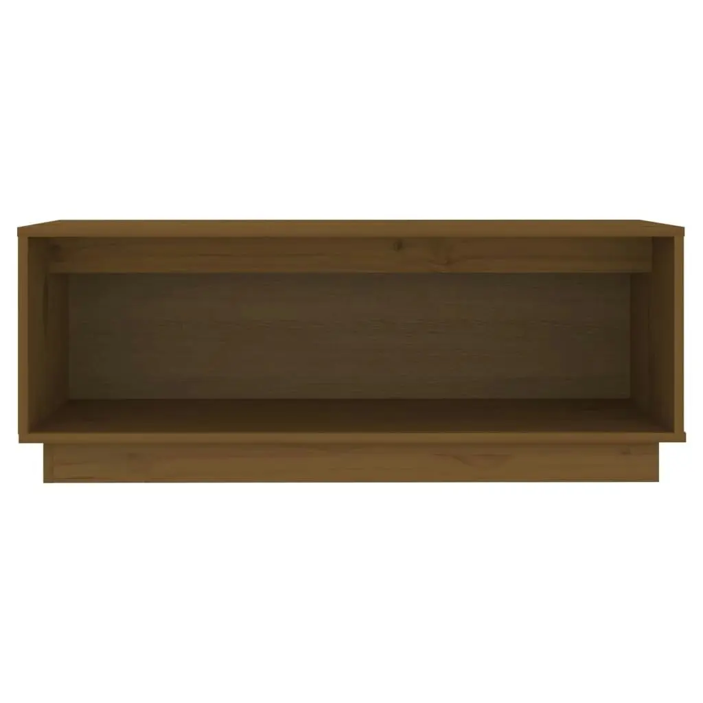 TV Cabinet Honey Brown 90x35x35 cm Solid Wood Pine 813832