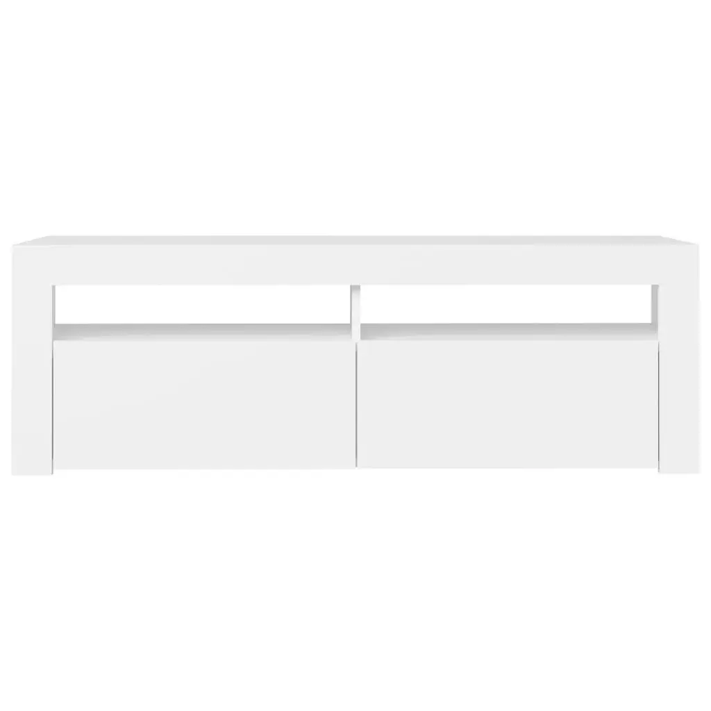 TV Cabinet with LED Lights White 120x35x40 cm 804310