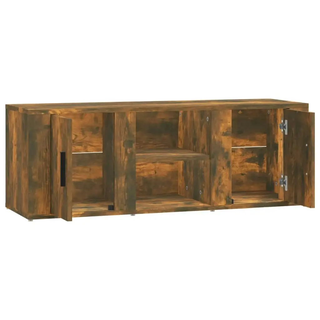 TV Cabinet Smoked Oak 100x31.5x35 cm Engineered Wood 819433