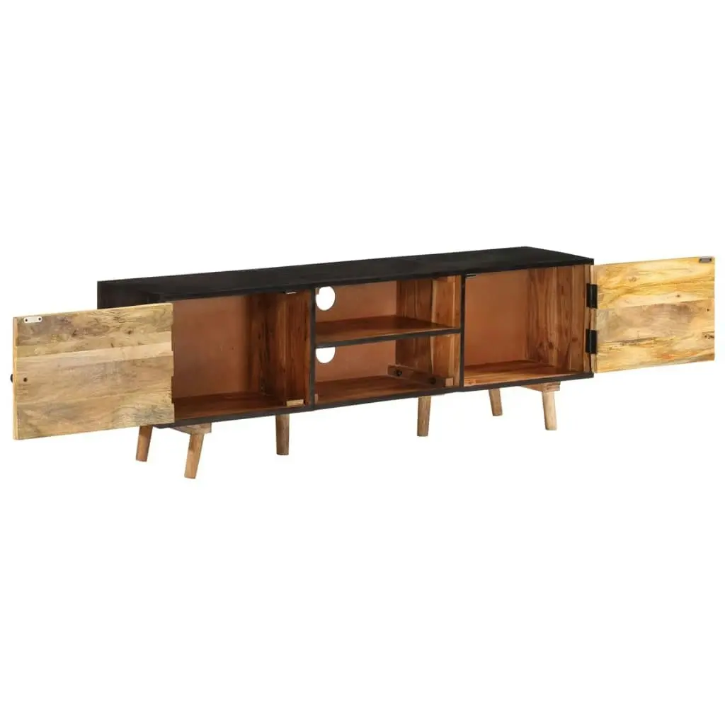 TV Cabinet 140x30x46 cm Rough Mango Wood and Solid Wood Acacia 338420