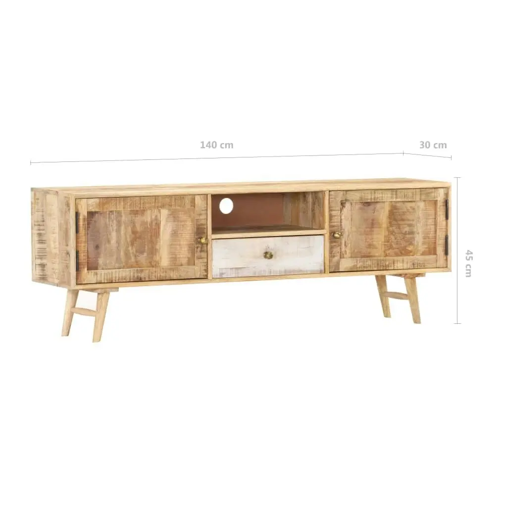 TV Cabinet 140x30x45 cm Solid Mango Wood 287367