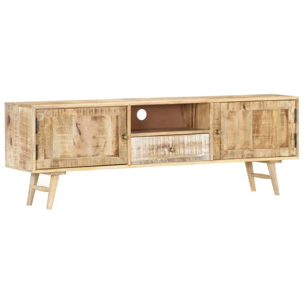 TV Cabinet 140x30x45 cm Solid Mango Wood 287367