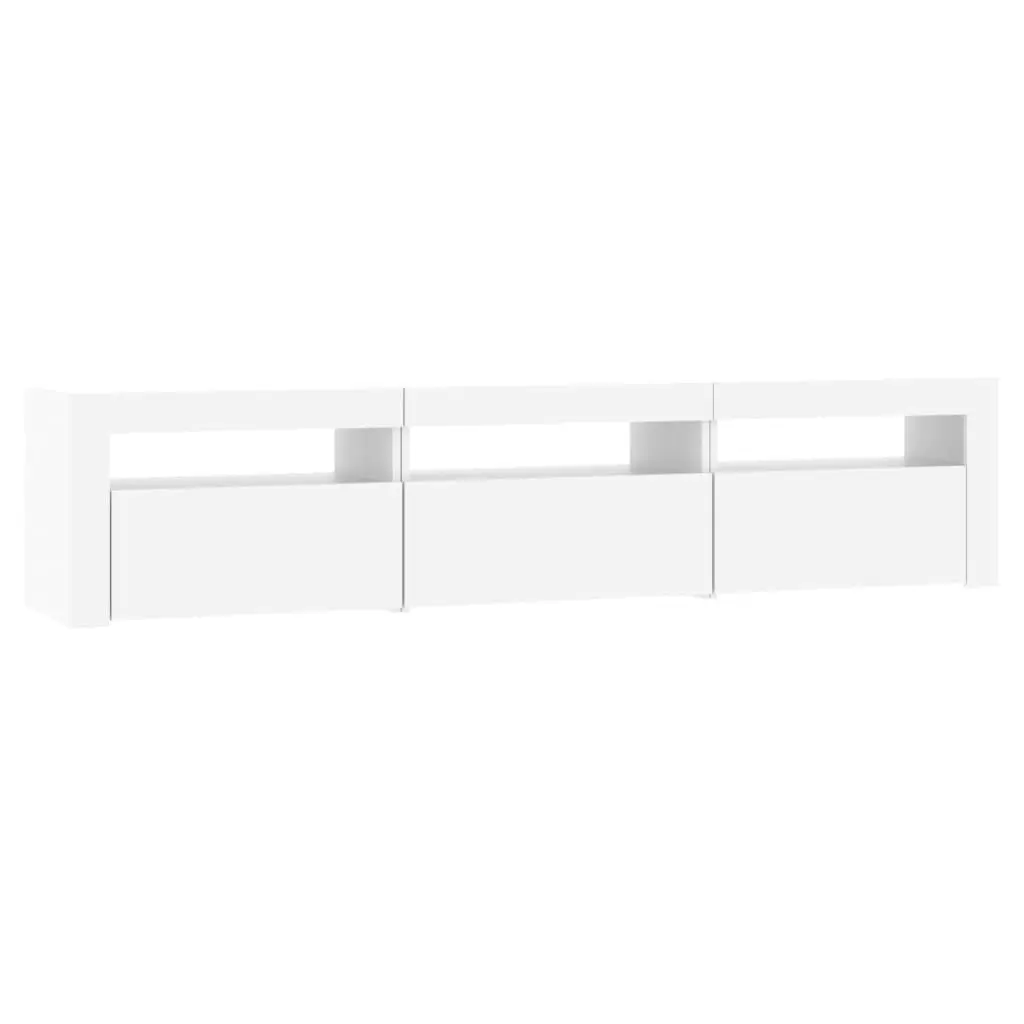 TV Cabinet with LED Lights White 180x35x40 cm 3152754