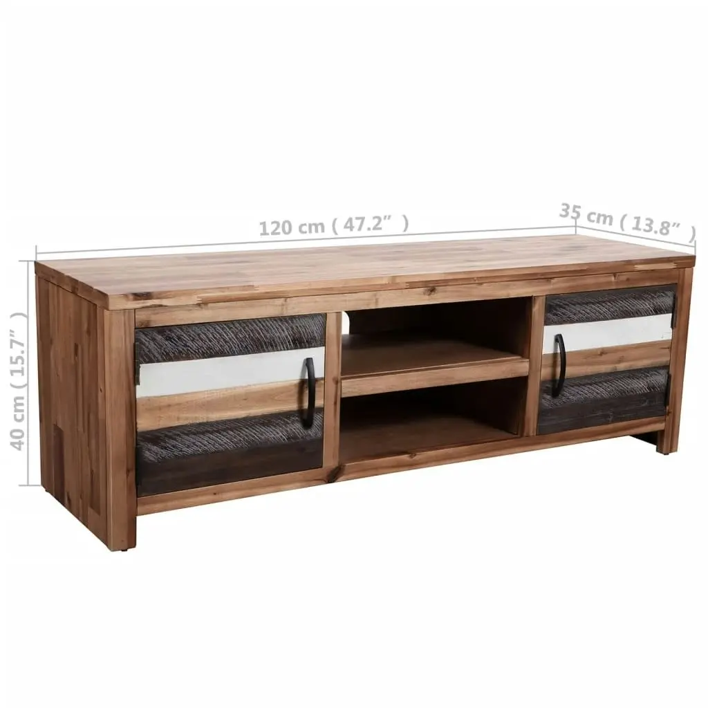 TV Cabinet Solid Acacia Wood 120x35x40 cm 246044