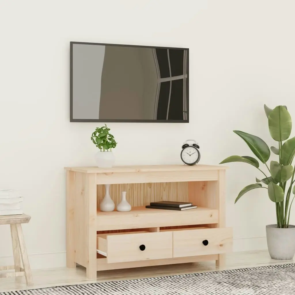 TV Cabinet 79x35x52 cm Solid Wood Pine 821497