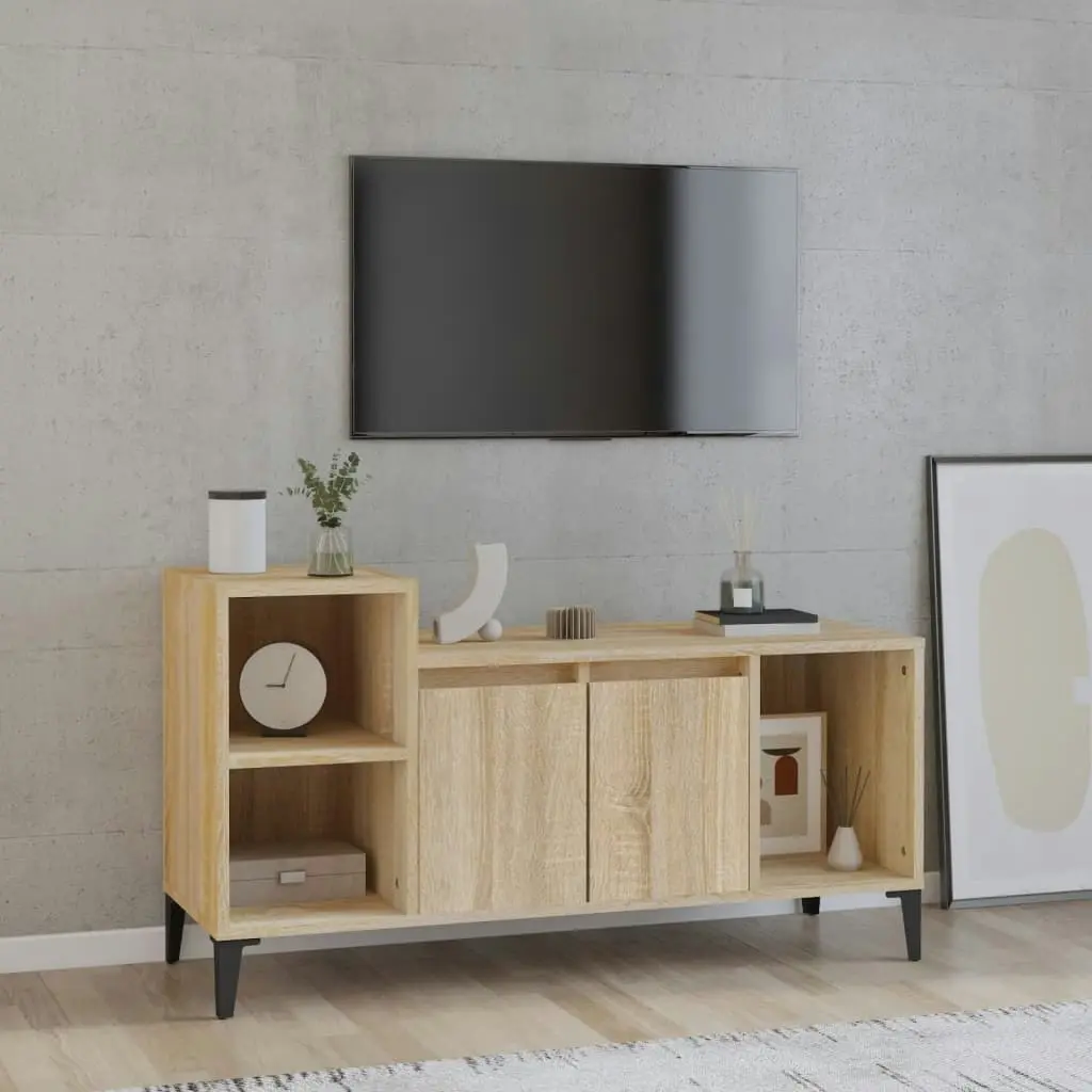 TV Cabinet Sonoma Oak 100x35x55 cm Engineered Wood 821183