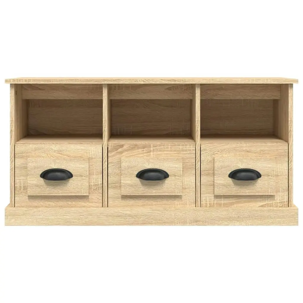 TV Cabinet Sonoma Oak 100x35x50 cm Engineered Wood 816291