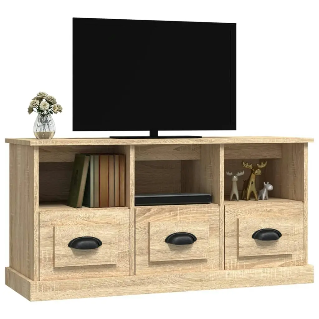 TV Cabinet Sonoma Oak 100x35x50 cm Engineered Wood 816291