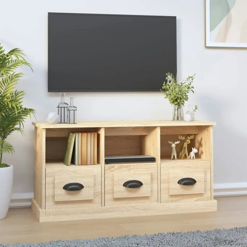 TV Cabinet Sonoma Oak 100x35x50 cm Engineered Wood 816291