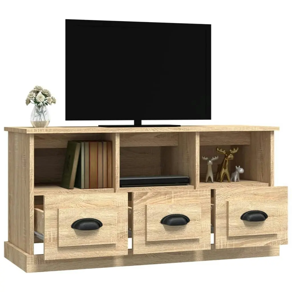 TV Cabinet Sonoma Oak 100x35x50 cm Engineered Wood 816291