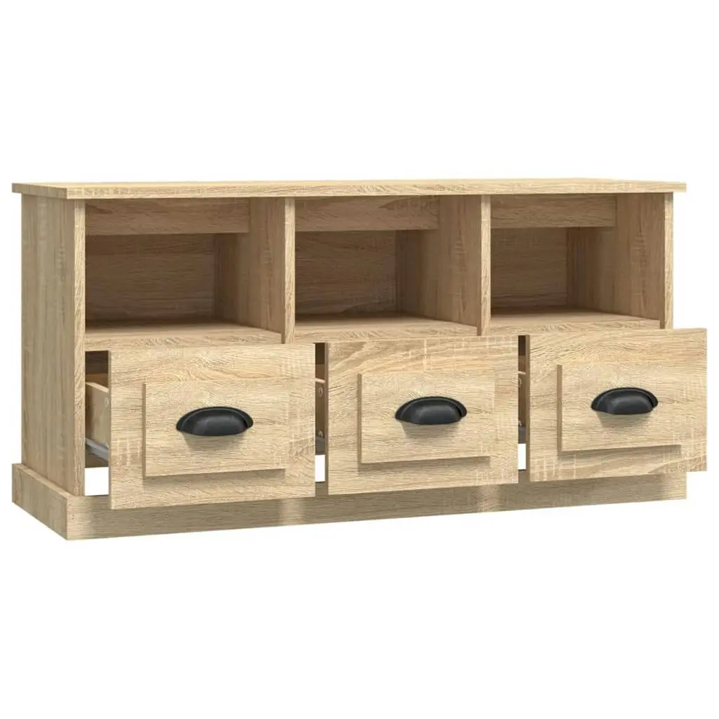 TV Cabinet Sonoma Oak 100x35x50 cm Engineered Wood 816291