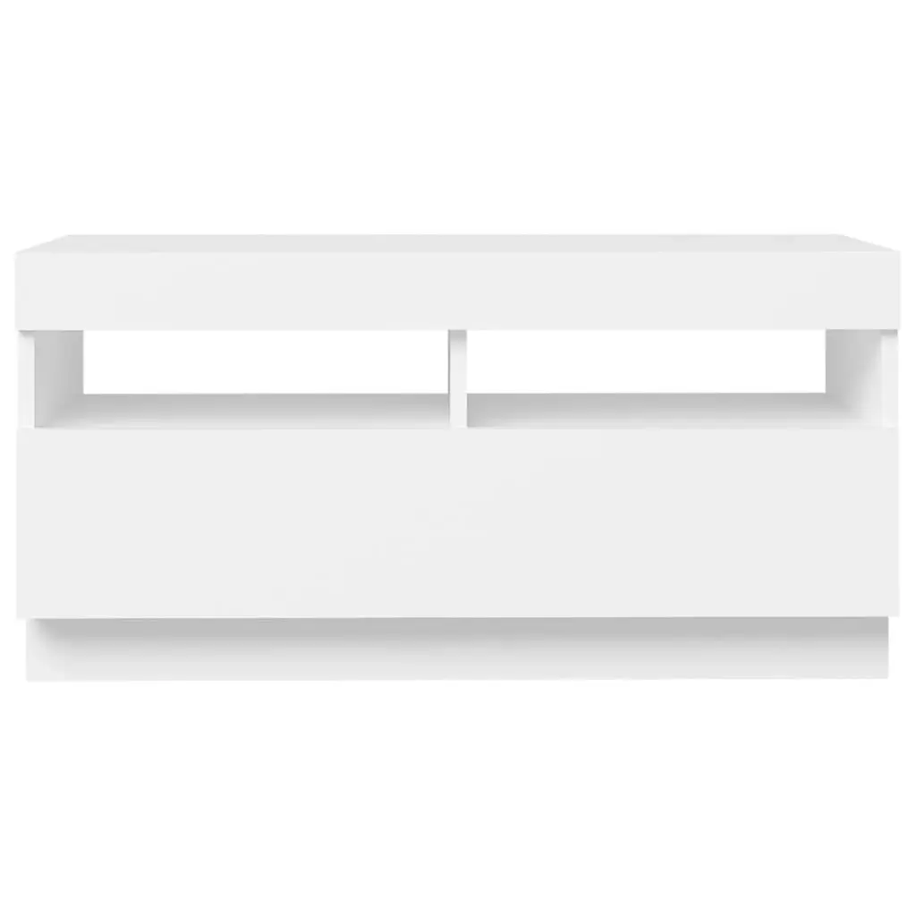 TV Cabinet with LED Lights White 80x35x40 cm 804445