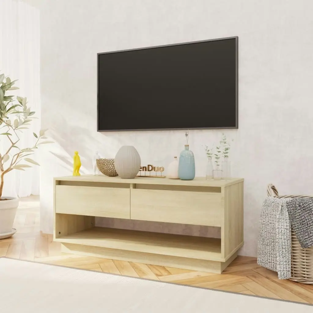 TV Cabinet Sonoma Oak 102x41x44 cm Engineered Wood 809488