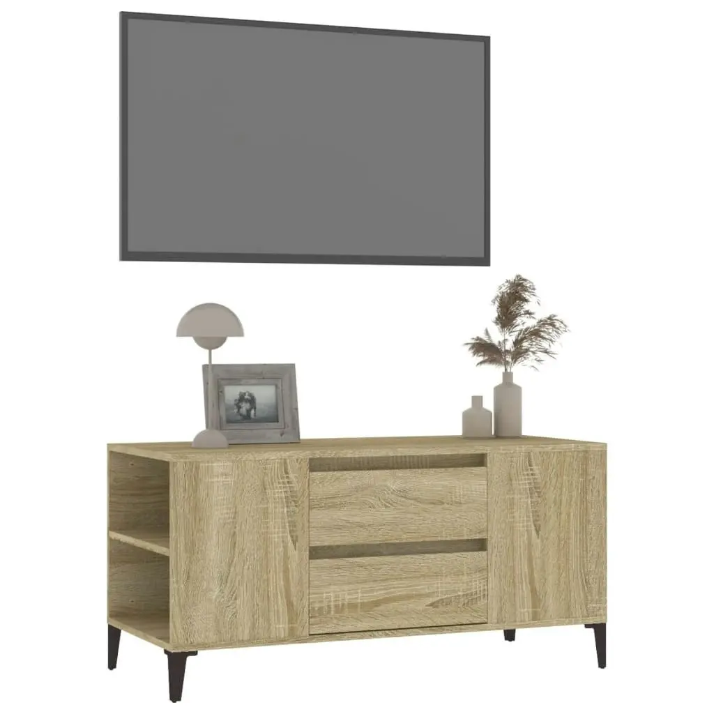 TV Cabinet Sonoma Oak 102x44.5x50 cm Engineered Wood 819607