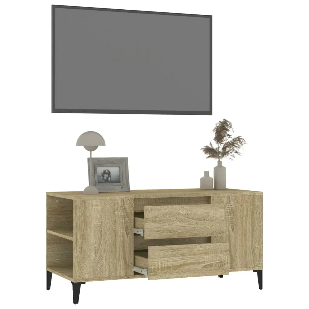 TV Cabinet Sonoma Oak 102x44.5x50 cm Engineered Wood 819607