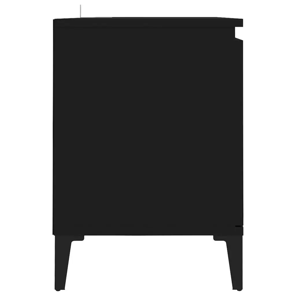 TV Cabinet with Metal Legs Black 103.5x35x50 cm 805969