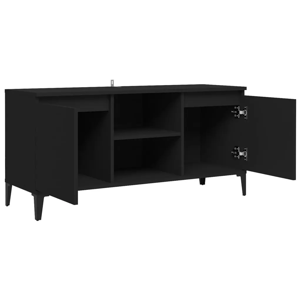 TV Cabinet with Metal Legs Black 103.5x35x50 cm 805969