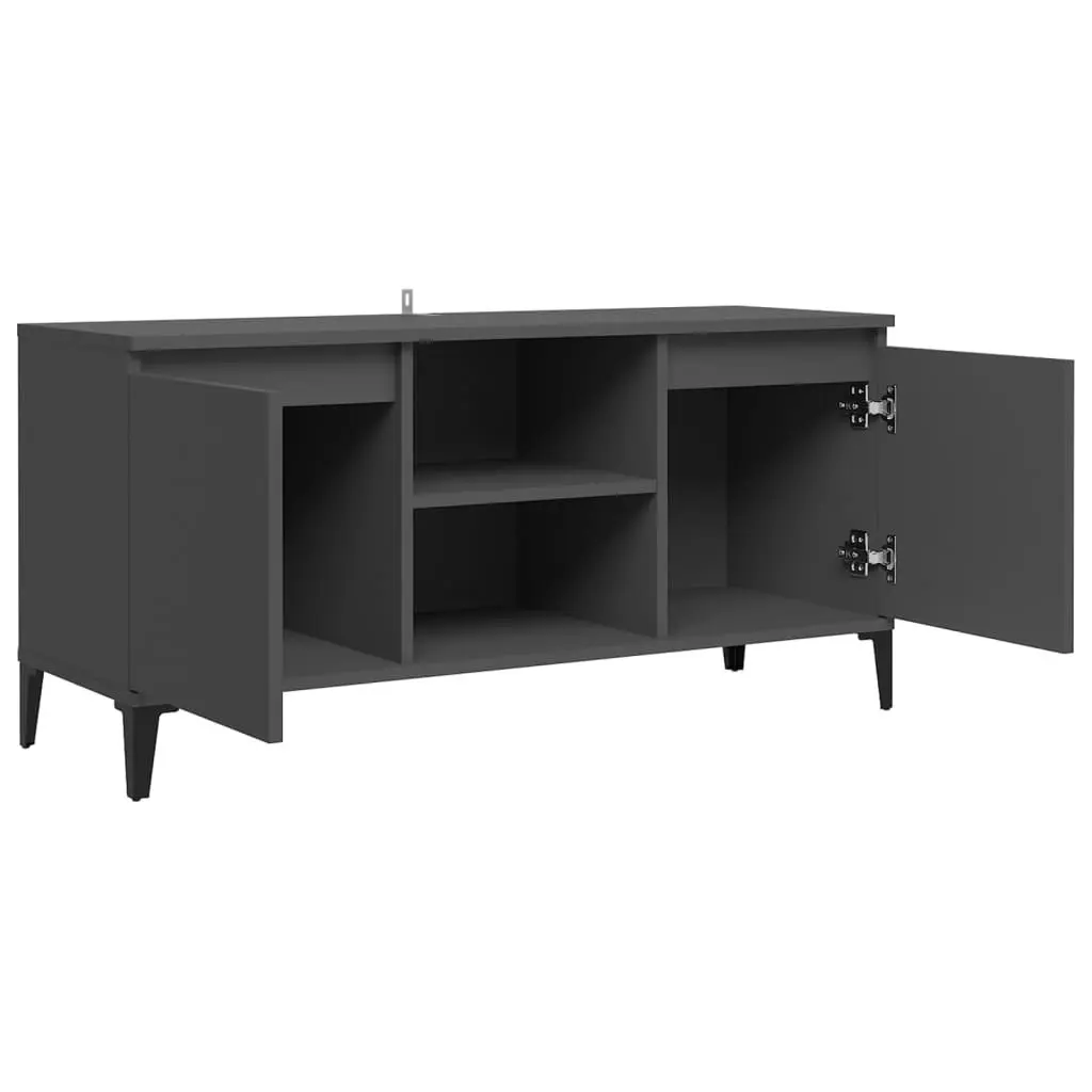 TV Cabinet with Metal Legs Grey 103.5x35x50 cm 805970