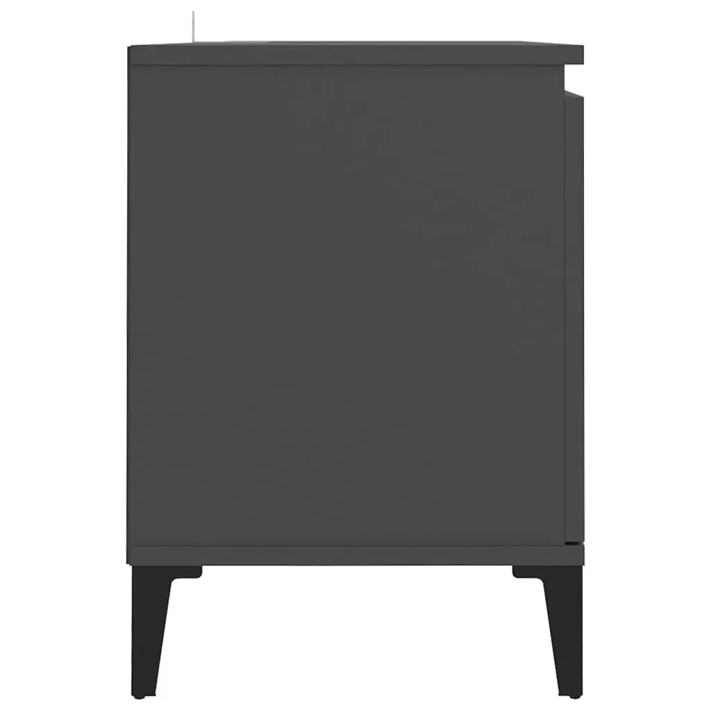 TV Cabinet with Metal Legs Grey 103.5x35x50 cm 805970