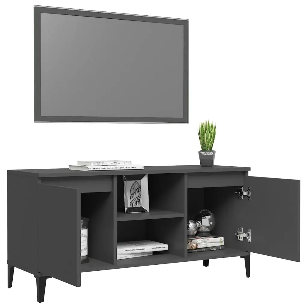 TV Cabinet with Metal Legs Grey 103.5x35x50 cm 805970