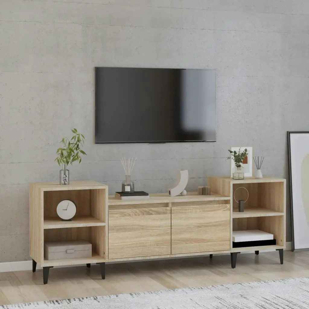 TV Cabinet Sonoma Oak 160x35x55 cm Engineered Wood 821199