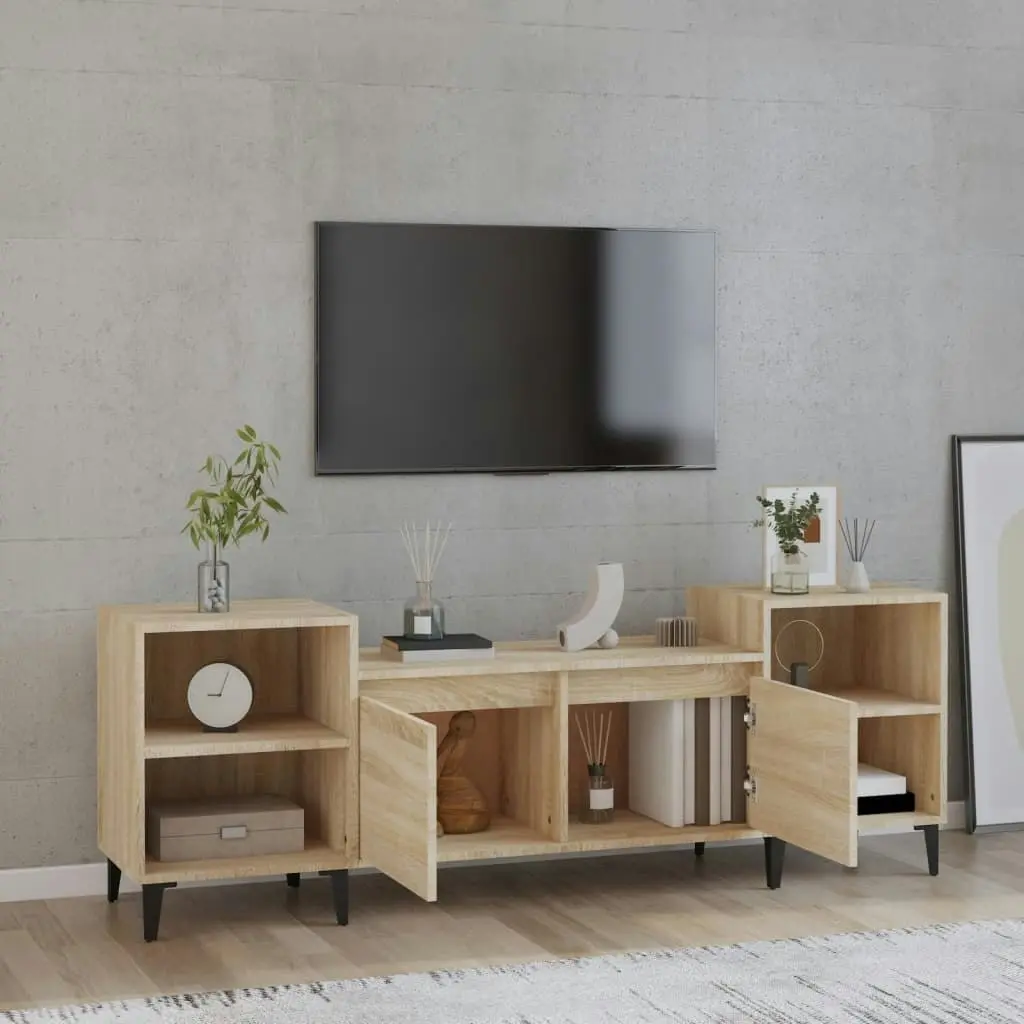 TV Cabinet Sonoma Oak 160x35x55 cm Engineered Wood 821199