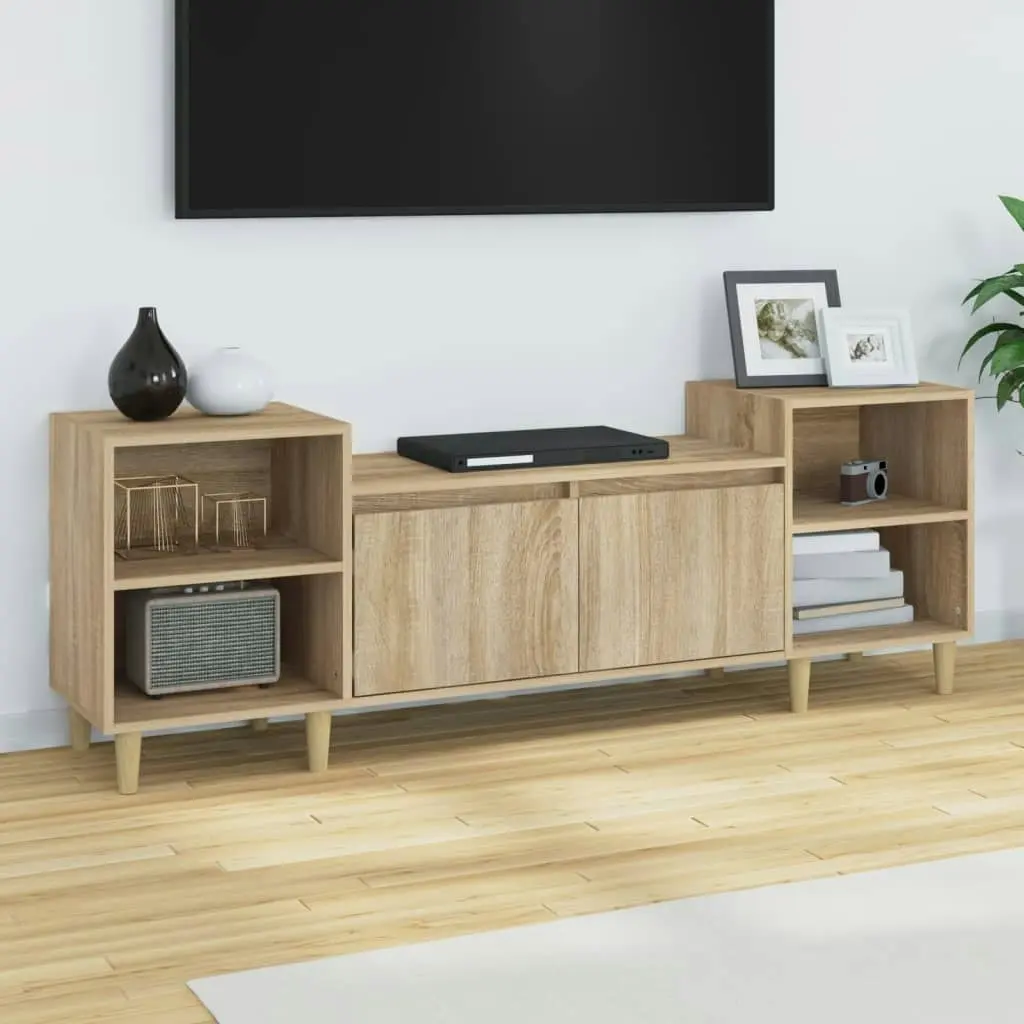 TV Cabinet Sonoma Oak 160x35x55 cm Engineered Wood 821191