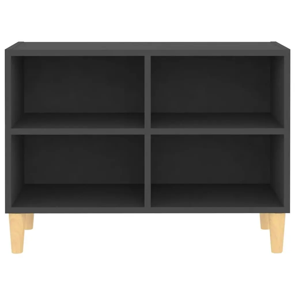 TV Cabinet with Solid Wood Legs Grey 69.5x30x50 cm 805925