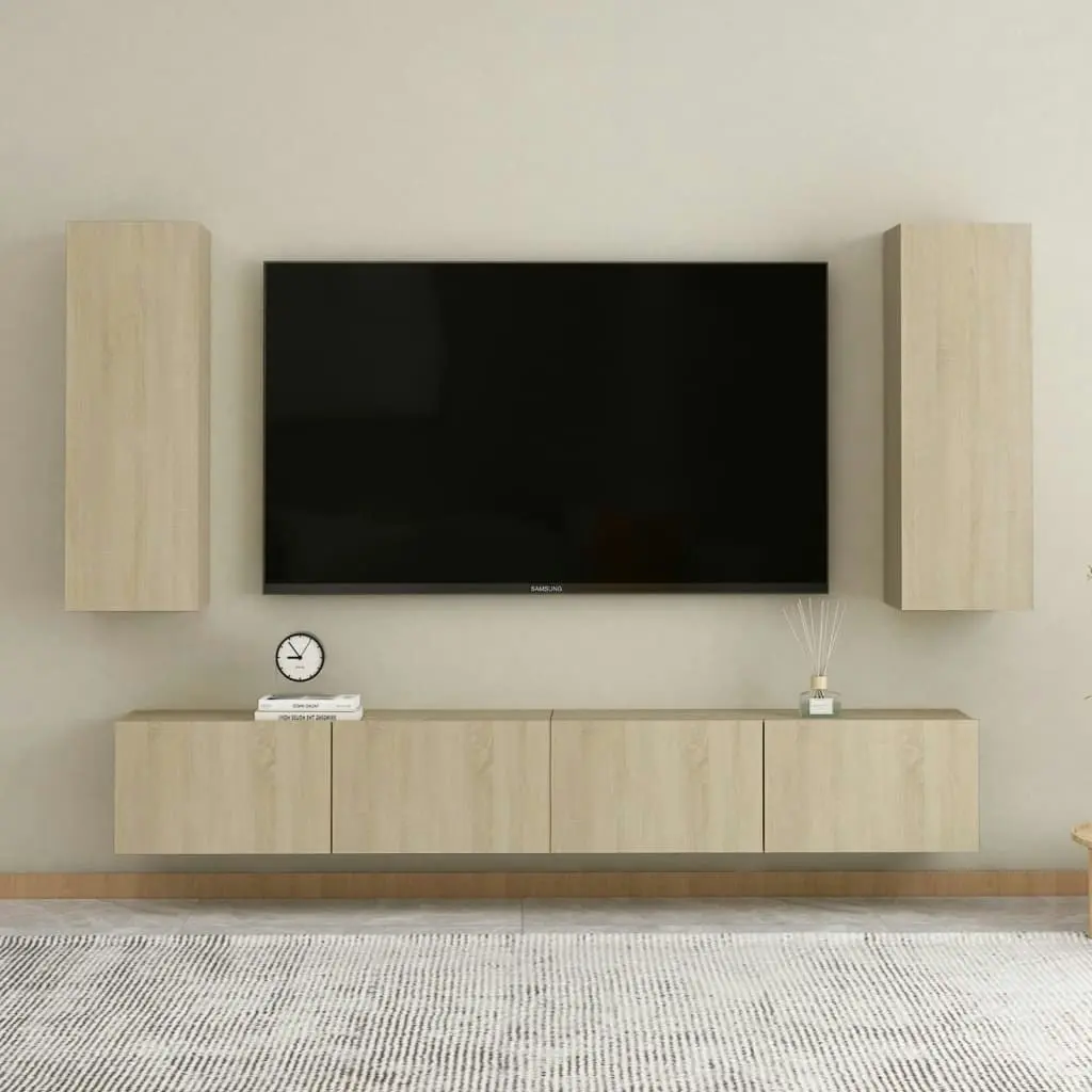 TV Cabinet Sonoma Oak 30.5x30x90 cm Engineered Wood 803350