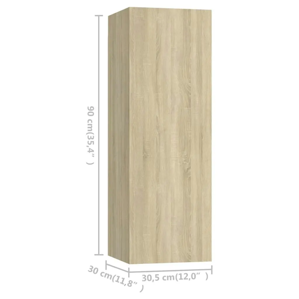 TV Cabinet Sonoma Oak 30.5x30x90 cm Engineered Wood 803350