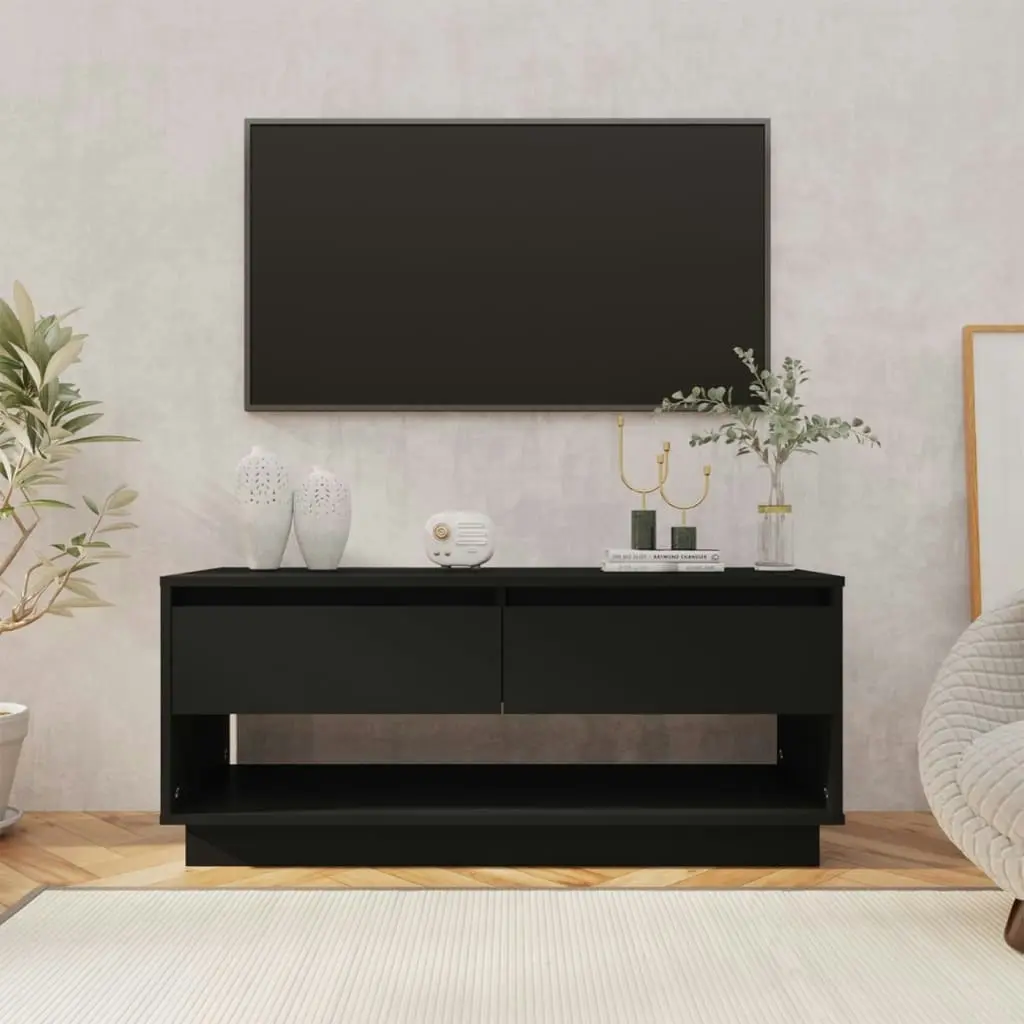 TV Cabinet Black 102x41x44 cm Engineered Wood 809486