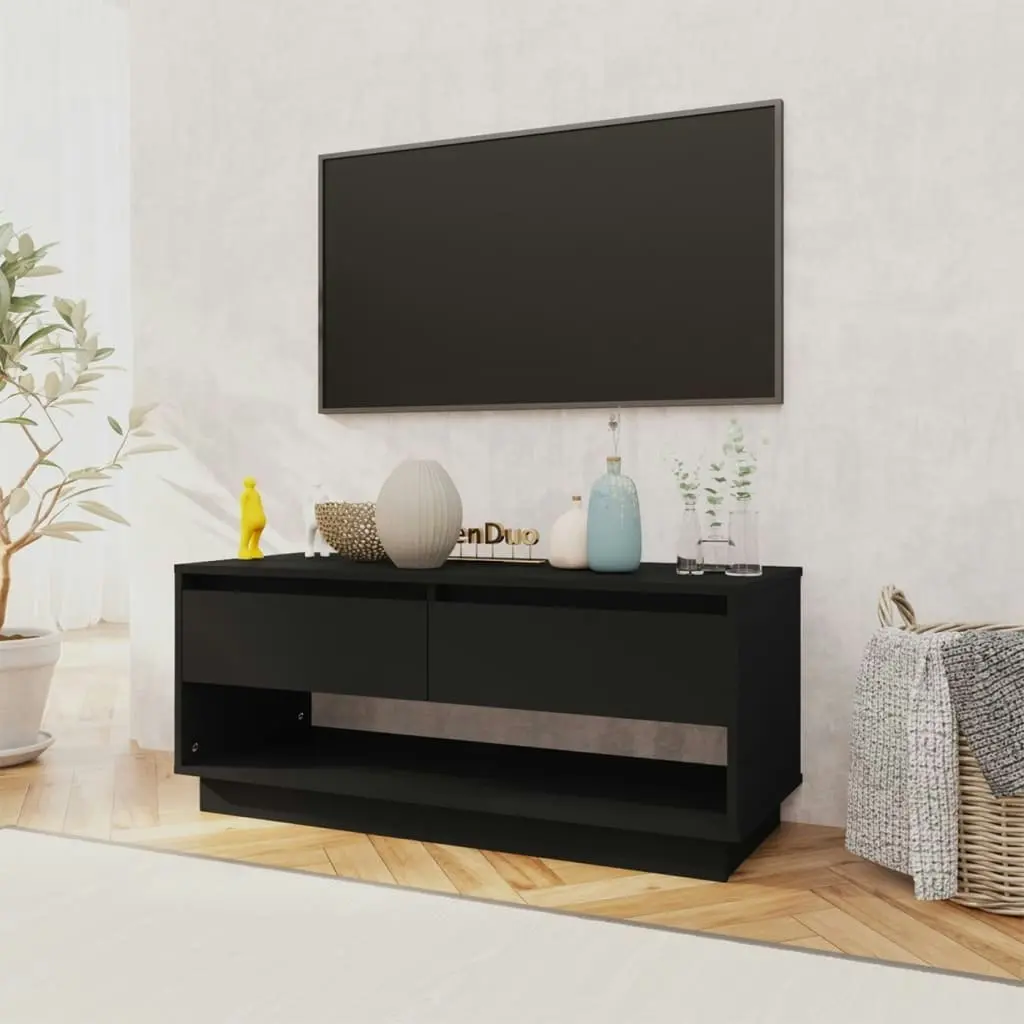 TV Cabinet Black 102x41x44 cm Engineered Wood 809486