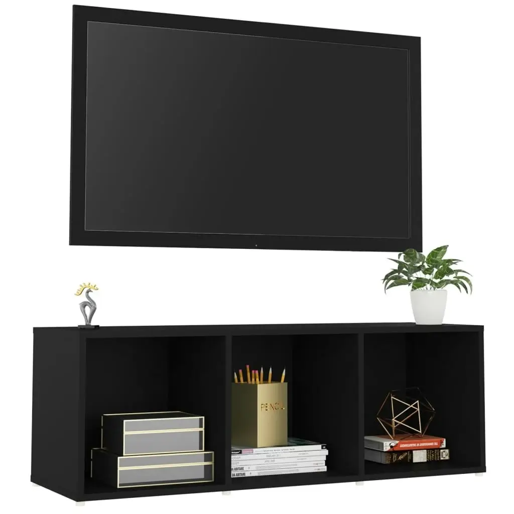 TV Cabinet Black 107x35x37 cm Engineered Wood 805535